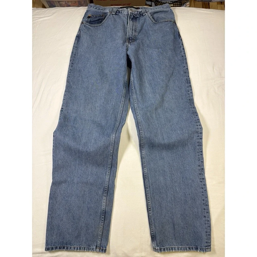 Vintage 90s Guess Jeans 151 Relaxed Fit 31x32 Made in USA Blue Denim Baggy